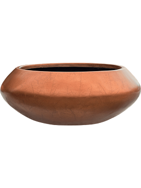 Кашпо Baq metallic silver leaf bowl ufo matt copper
