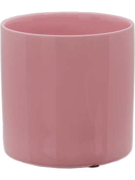 Кашпо Basic cylinder shiny pink