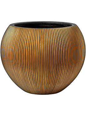 Кашпо Capi nature groove vase ball black gold
