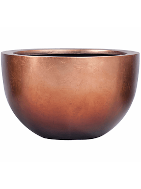 Кашпо Baq metallic silver leaf bowl matt copper