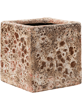 Кашпо Baq lava cube relic pink (glazed inside)