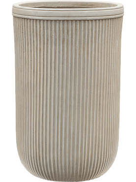 Кашпо Baq vertical rib cylinder beige