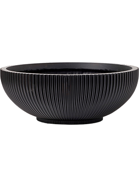 Кашпо Capi nature groove bowl intense black