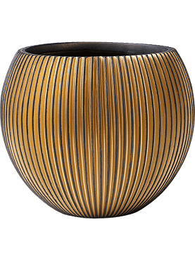 Кашпо Capi nature groove vase ball black gold