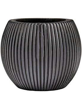 Кашпо Capi nature groove vase ball black