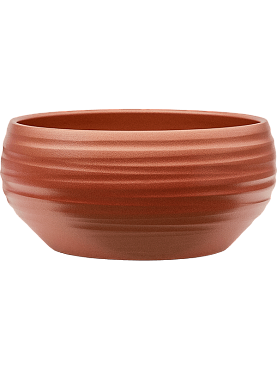 Кашпо Groove bowl monaco stone pearl red