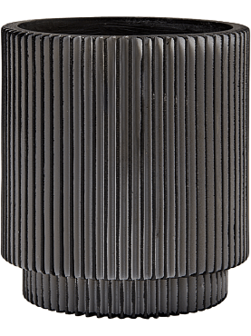 Кашпо Capi nature groove vase cylinder black