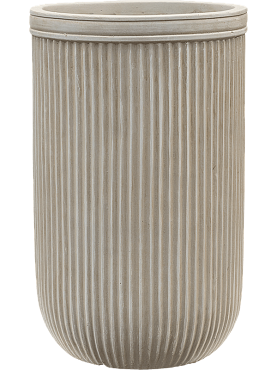 Кашпо Baq vertical rib cylinder beige