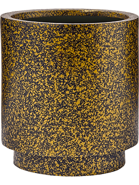 Кашпо Capi lux terrazzo vase cylinder black gold