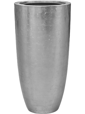 Кашпо Baq metallic silver leaf partner glossy silver (with технический горшок)