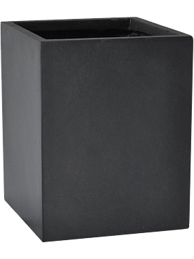 Кашпо Baq basic cube dark grey