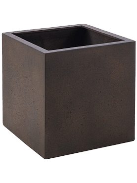 Кашпо Grigio cube rusty iron-concrete