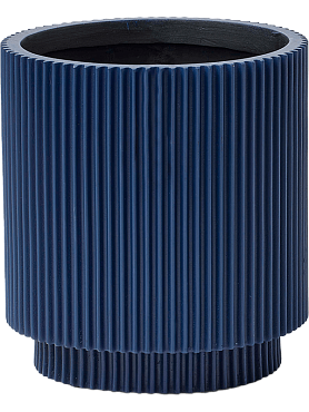 Кашпо Capi nature groove special vase cylinder dark blue