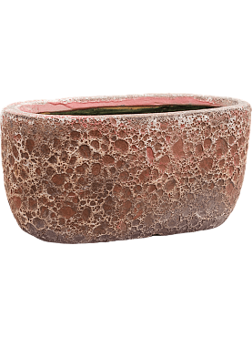 Кашпо Baq lava oval relic pink (glazed inside)