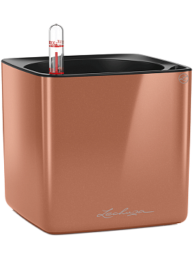 Lechuza cube glossy 14 all inclusive set spicy copper high-gloss