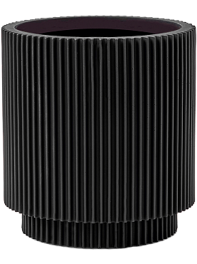 Кашпо Capi nature groove vase cylinder intense black