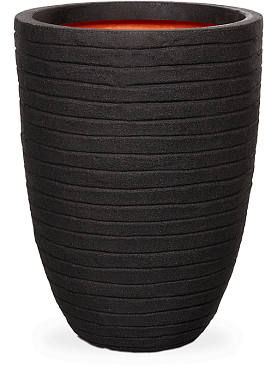 Кашпо Capi nature row nl vase elegant low black
