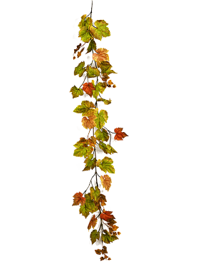 Grape leaf garland autumn