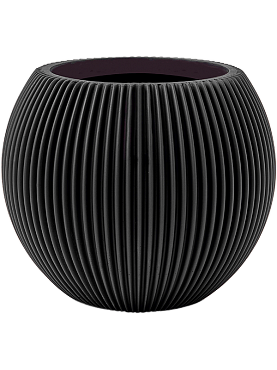 Кашпо Capi nature groove vase ball intense black