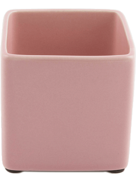 Кашпо Basic square matt pink