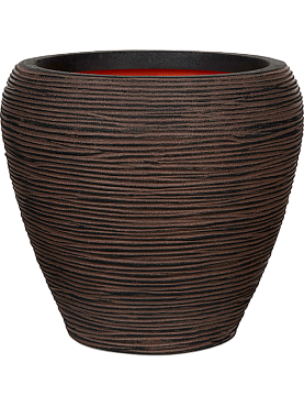 Кашпо Capi nature rib nl vase taper round dark brown