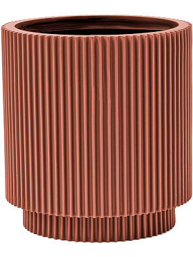 Кашпо Capi nature groove special vase cylinder merlot red